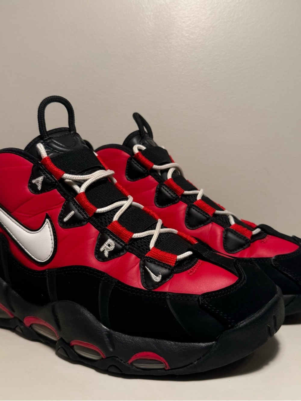 Nike Air Max Uptempo 95 2019 Bulls Away Mens 8 Athletic Red Black Logo Basketbal